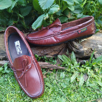 Push-In Leather Tie Loafers